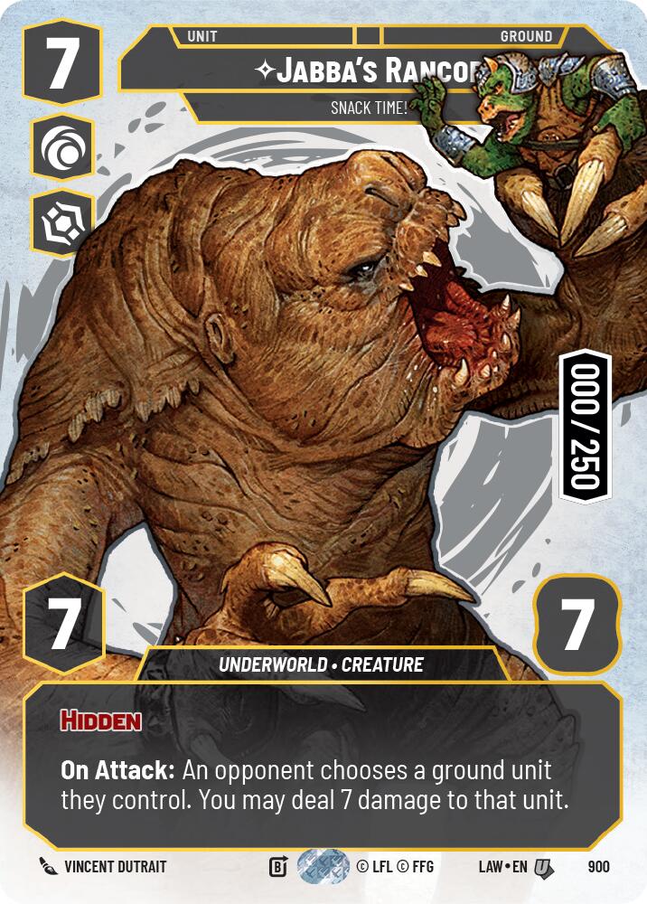 Jabba's Rancor - Snack Time! (Serialized) (900) (900) [A Lawless Time] | Cards and Coasters CA