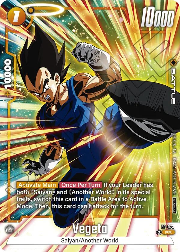 Vegeta (FP-073) (Tournament Pack 10) [Fusion World Tournament Cards] | Cards and Coasters CA