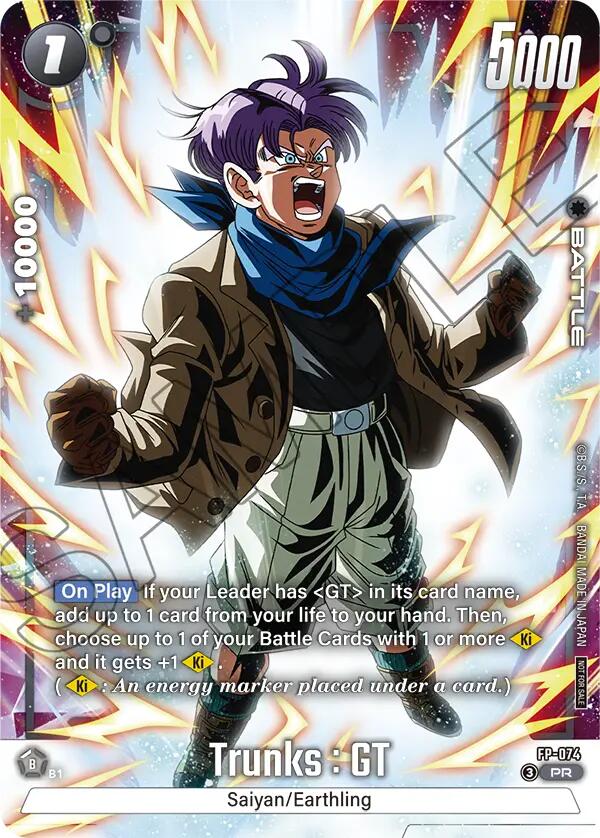 Trunks : GT (FP-074) (Tournament Pack 10) [Fusion World Tournament Cards] | Cards and Coasters CA