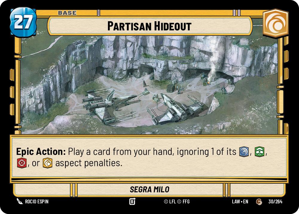 Partisan Hideout // Credit (30 // T01) (30 // T01) [A Lawless Time] | Cards and Coasters CA