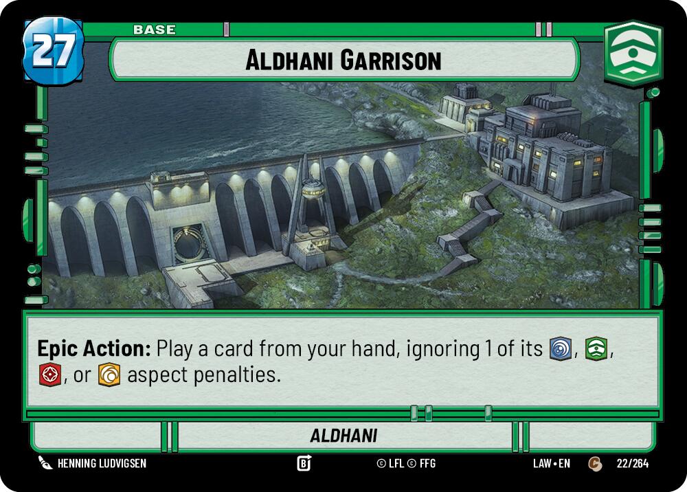 Aldhani Garrison // Shield (22 // T03) (22 // T03) [A Lawless Time] | Cards and Coasters CA