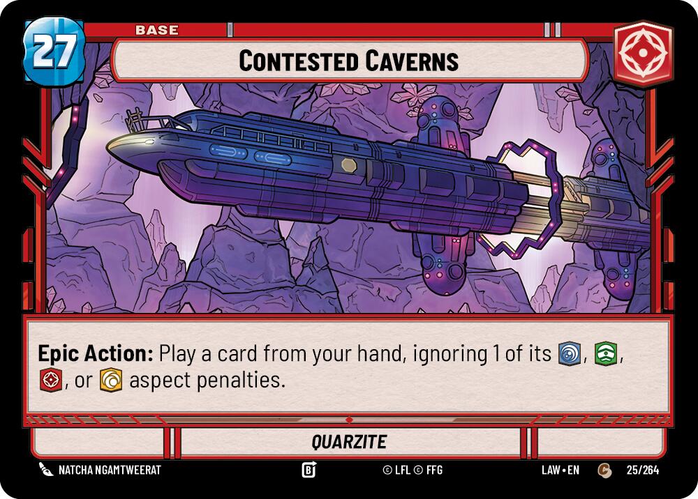 Contested Caverns // Shield (25 // T03) (25 // T03) [A Lawless Time] | Cards and Coasters CA