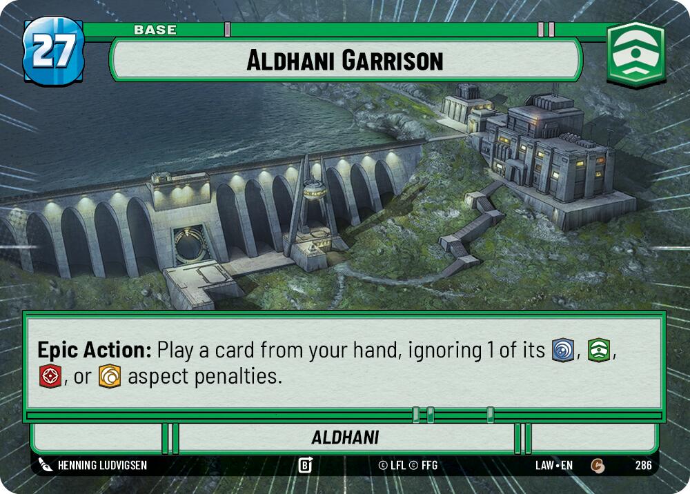 Aldhani Garrison // Credit (286 // t04) (Hyperspace) (286 // T04) [A Lawless Time] | Cards and Coasters CA