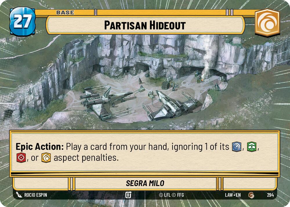 Partisan Hideout // Shield (294 // t06) (Hyperspace) (294 // T06) [A Lawless Time] | Cards and Coasters CA