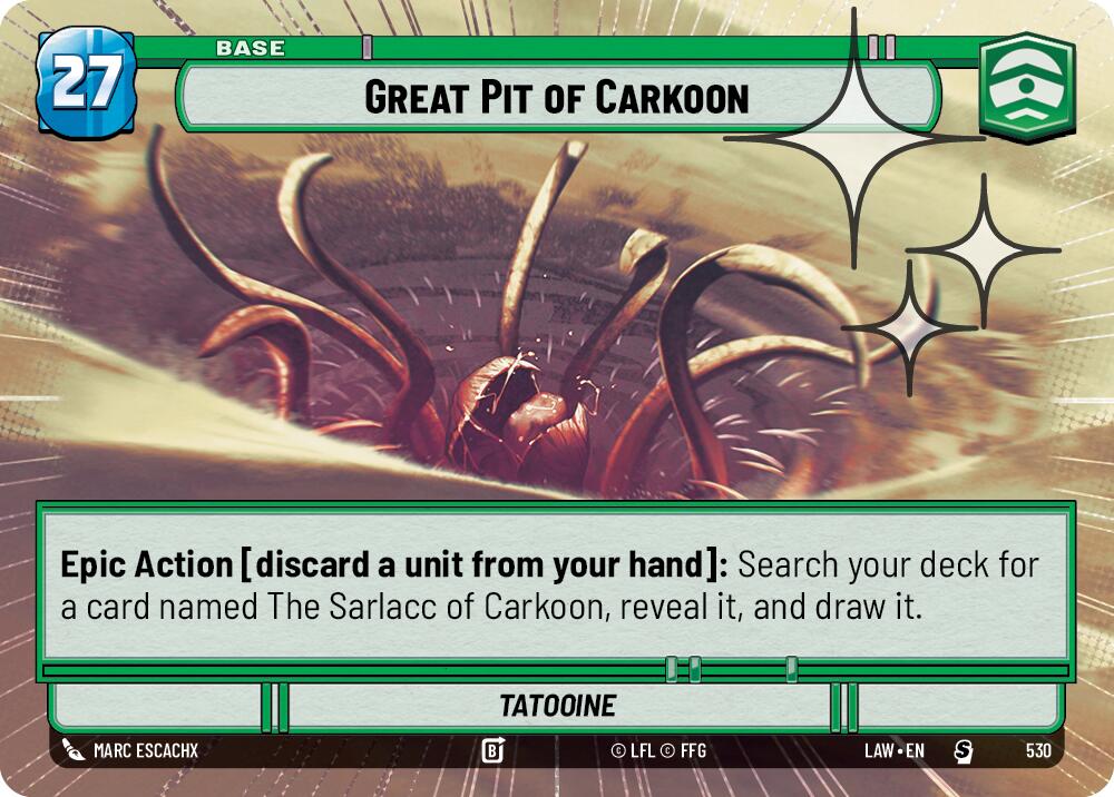 Great Pit of Carkoon (530) (Hyperspace Foil) (530) [A Lawless Time] | Cards and Coasters CA