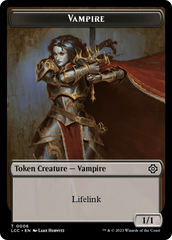 Vampire (0006) // Vampire Demon Double-Sided Token [The Lost Caverns of Ixalan Commander Tokens] | Cards and Coasters CA