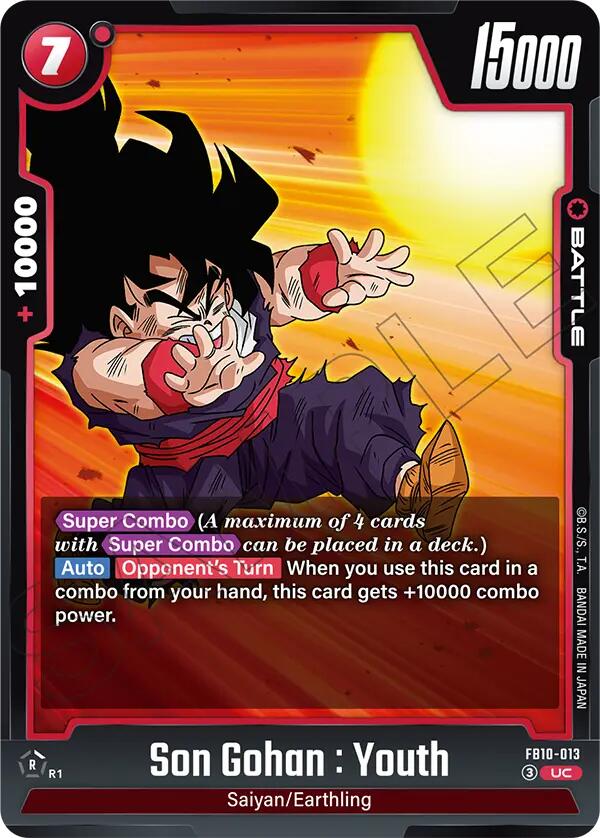 Son Gohan : Youth (FB10-013) [Cross Force] | Cards and Coasters CA