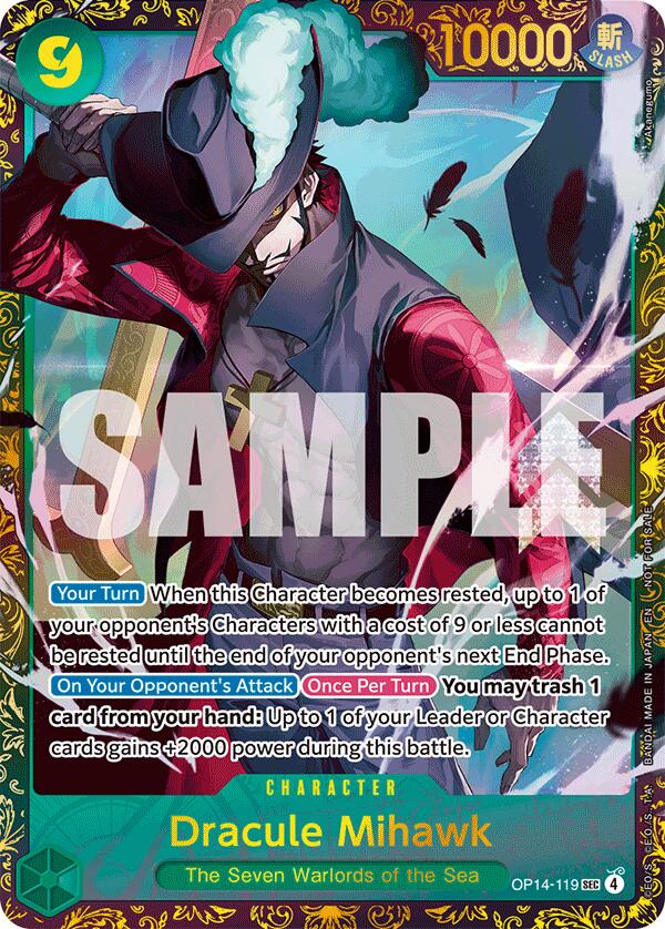 Dracule Mihawk - (CS 26-27 Regionals Season 1) [One Piece Promotion Cards] | Cards and Coasters CA