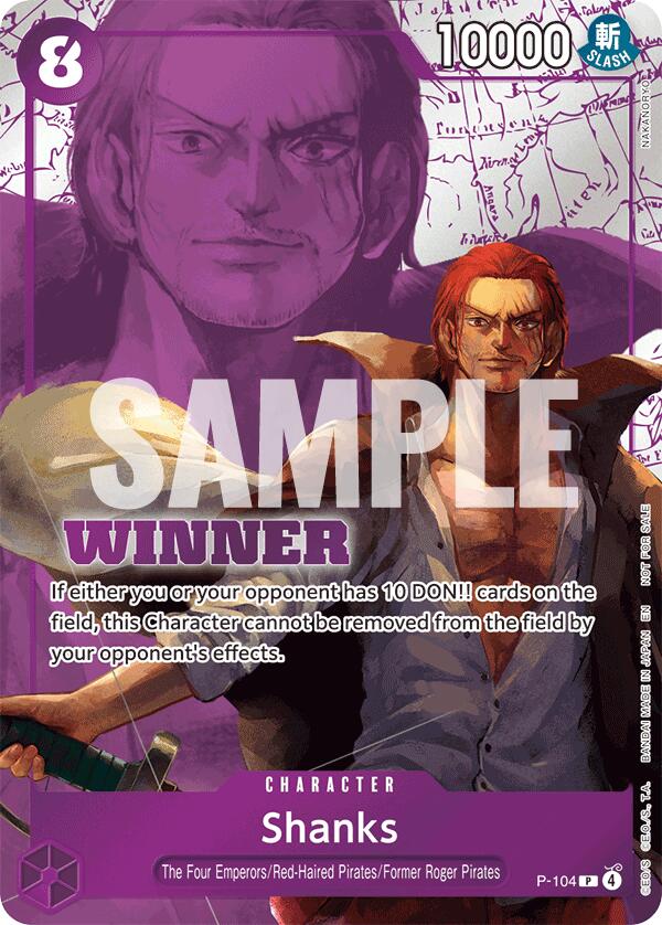 Shanks (Winner Pack 2026 Vol. 2) [One Piece Promotion Cards] | Cards and Coasters CA