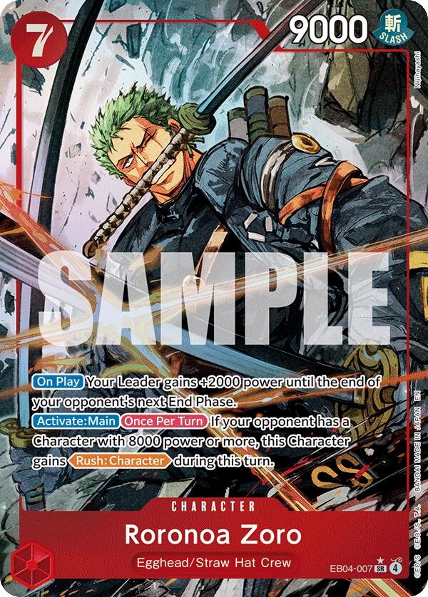 Roronoa Zoro (Alternate Art) [Adventure on Kami's Island] | Cards and Coasters CA