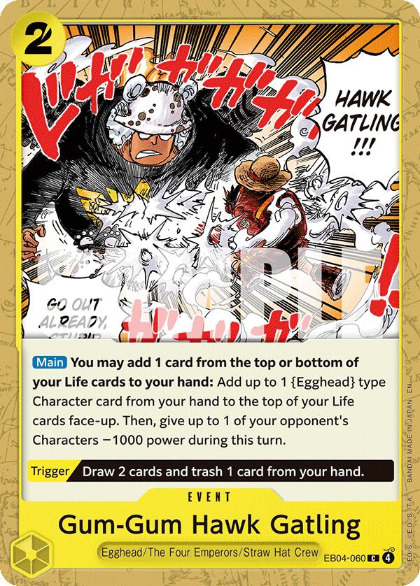 Gum-Gum Hawk Gatling [Adventure on Kami's Island] | Cards and Coasters CA