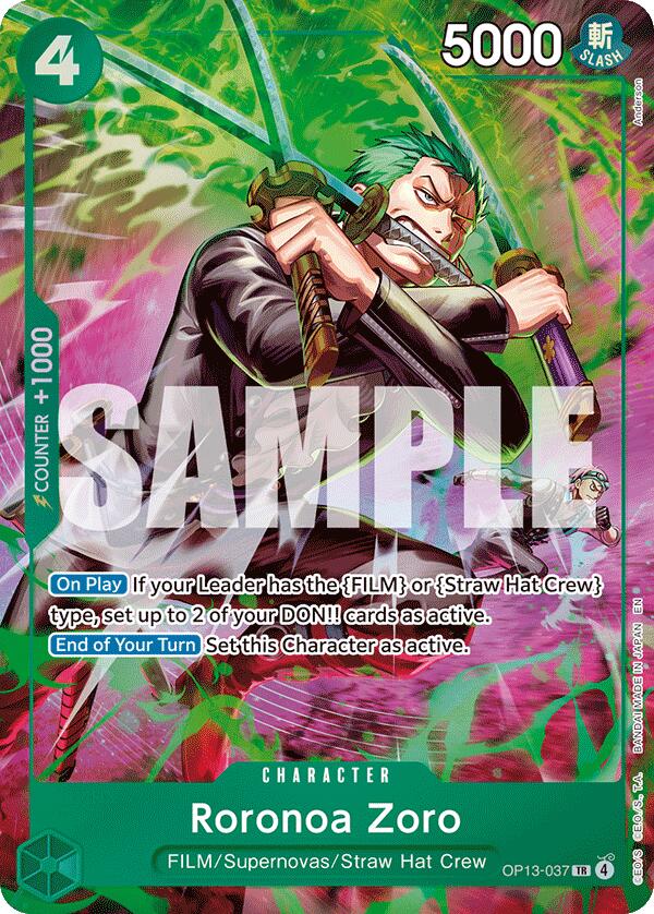 Roronoa Zoro [Adventure on Kami's Island] | Cards and Coasters CA