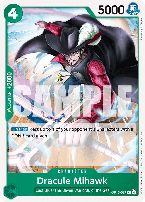 Dracule Mihawk [Adventure on Kami's Island] | Cards and Coasters CA