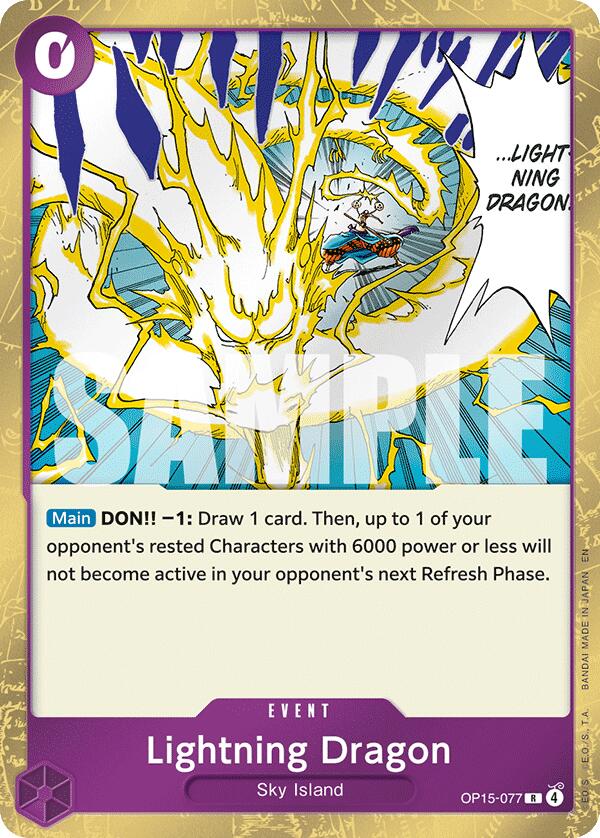 Lightning Dragon [Adventure on Kami's Island] | Cards and Coasters CA