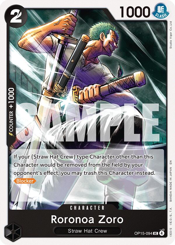 Roronoa Zoro [Adventure on Kami's Island] | Cards and Coasters CA