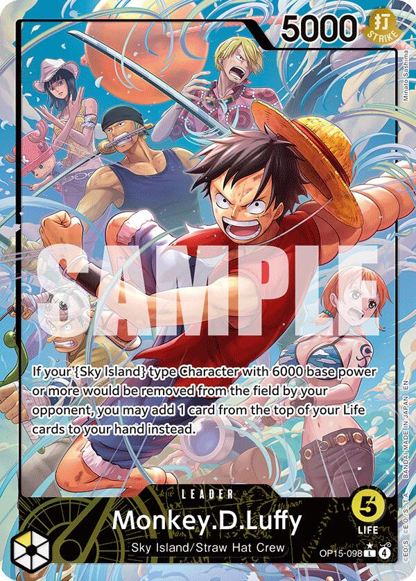 Monkey.D.Luffy (Alternate Art) [Adventure on Kami's Island] | Cards and Coasters CA