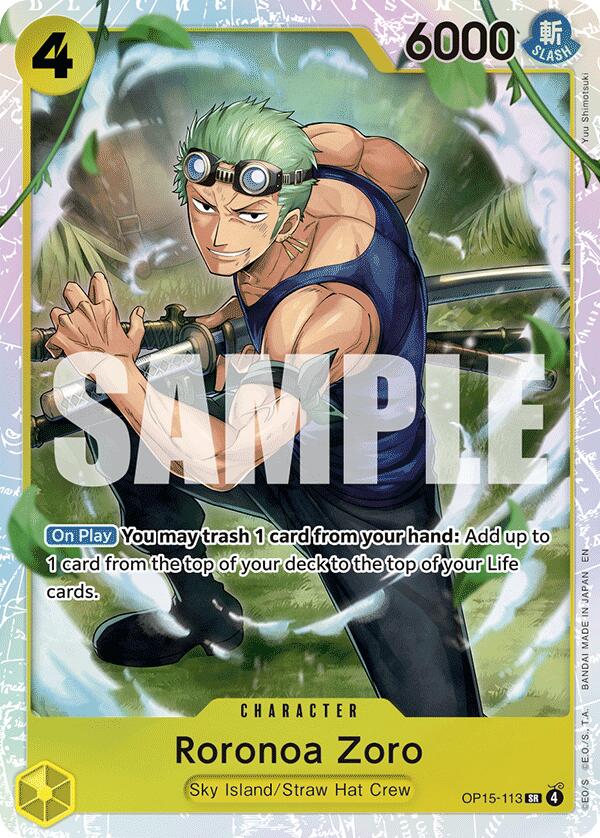 Roronoa Zoro [Adventure on Kami's Island] | Cards and Coasters CA