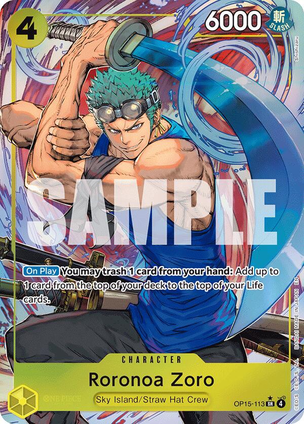 Roronoa Zoro (Alternate Art) [Adventure on Kami's Island] | Cards and Coasters CA