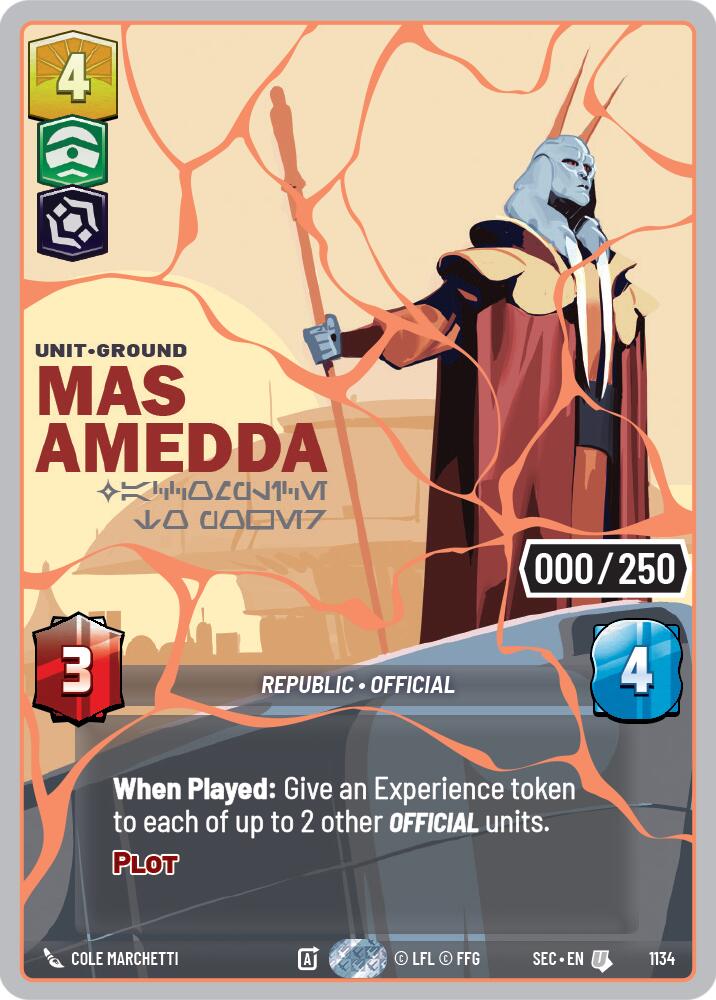 Mas Amedda - Accomplice to Power (1134) (Serialized) (Rose Gold) (1134) [Secrets of Power] | Cards and Coasters CA