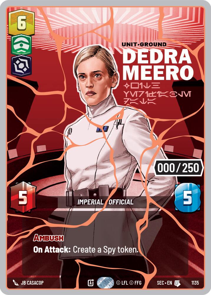 Dedra Meero - With Verifiable Data (1135) (Serialized) (Rose Gold) (1135) [Secrets of Power] | Cards and Coasters CA