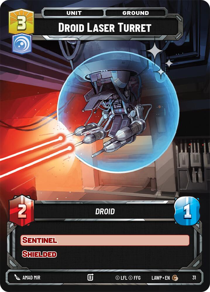 Droid Laser Turret (31) (Foil) (31) [A Lawless Time: Weekly Play] | Cards and Coasters CA