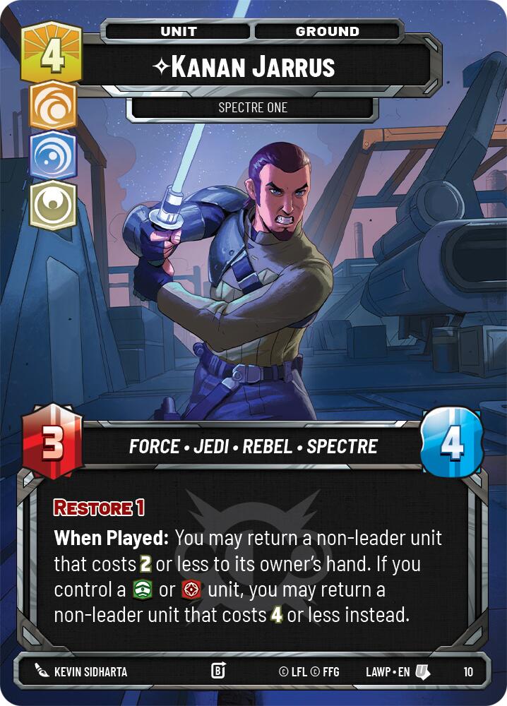 Kanan Jarrus - Spectre One (10) (10) [A Lawless Time: Weekly Play] | Cards and Coasters CA