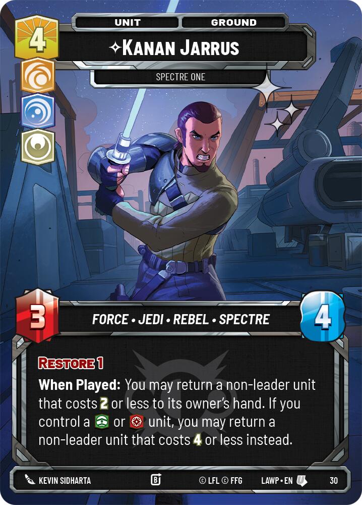 Kanan Jarrus - Spectre One (30) (Foil) (30) [A Lawless Time: Weekly Play] | Cards and Coasters CA