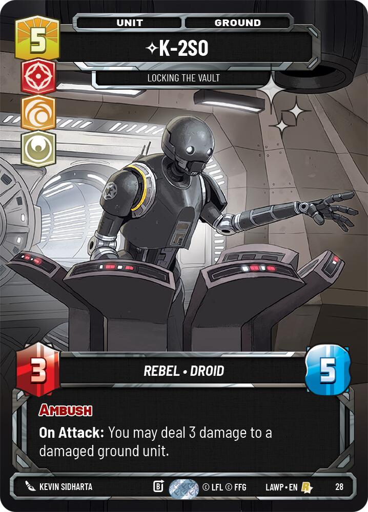 K-2S0 - Locking the Vault (28) (Foil) (28) [A Lawless Time: Weekly Play] | Cards and Coasters CA