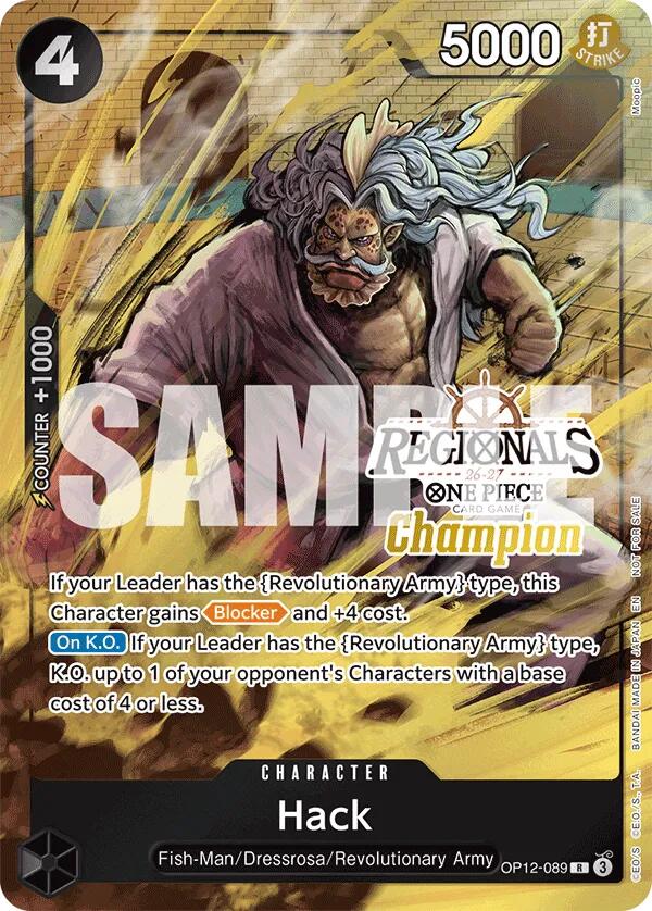 Hack (Regionals Champion Card Set 26-27) [One Piece Promotion Cards] | Cards and Coasters CA