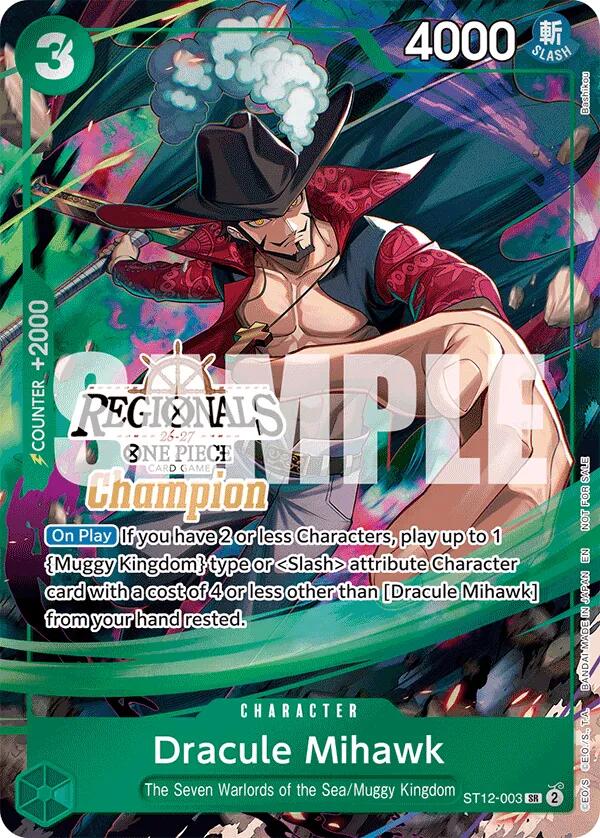 Dracule Mihawk (Regionals Champion Card Set 26-27) [One Piece Promotion Cards] | Cards and Coasters CA