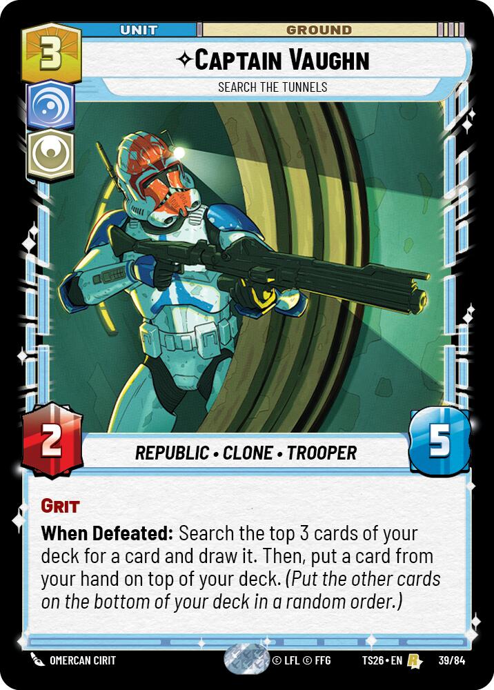 Captain Vaughn - Search the Tunnels (39/84) (39/84) [Twin Suns] | Cards and Coasters CA