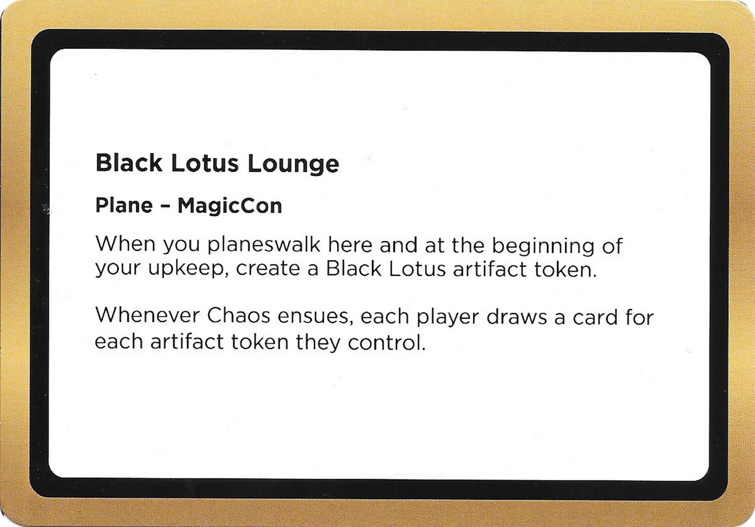 Black Lotus Lounge (Black Lotus Unknown Planechase) [Oversize Cards] | Cards and Coasters CA