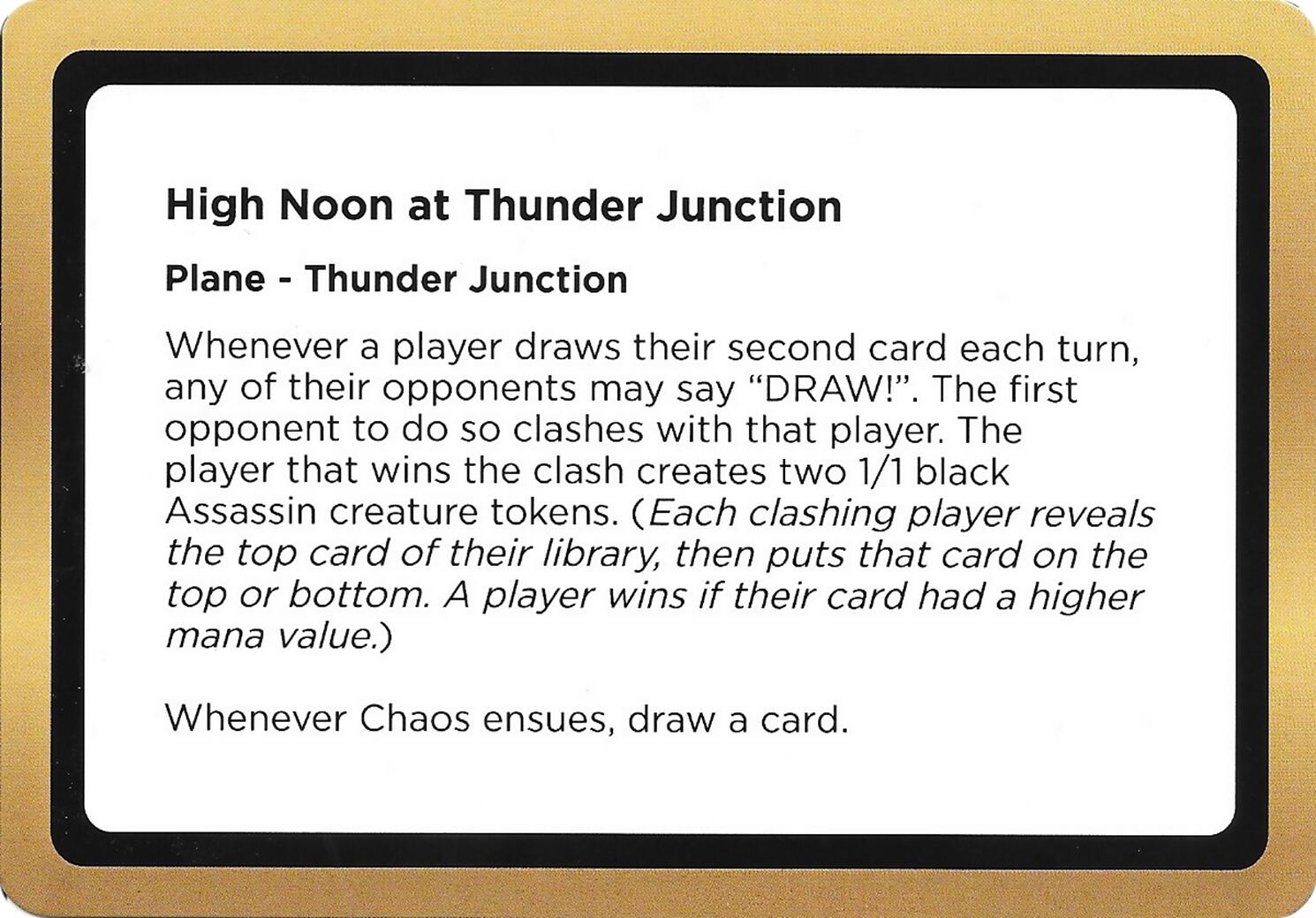 High Noon at Thunder Junction (Black Lotus Unknown Planechase) [Oversize Cards] | Cards and Coasters CA