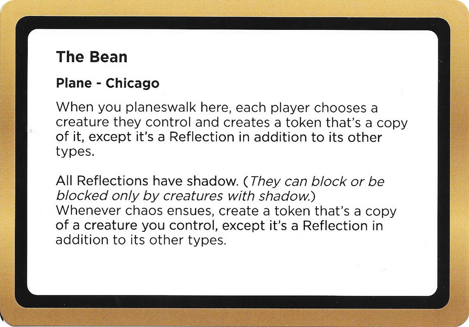 The Bean (Black Lotus Unknown Planechase) [Oversize Cards] | Cards and Coasters CA