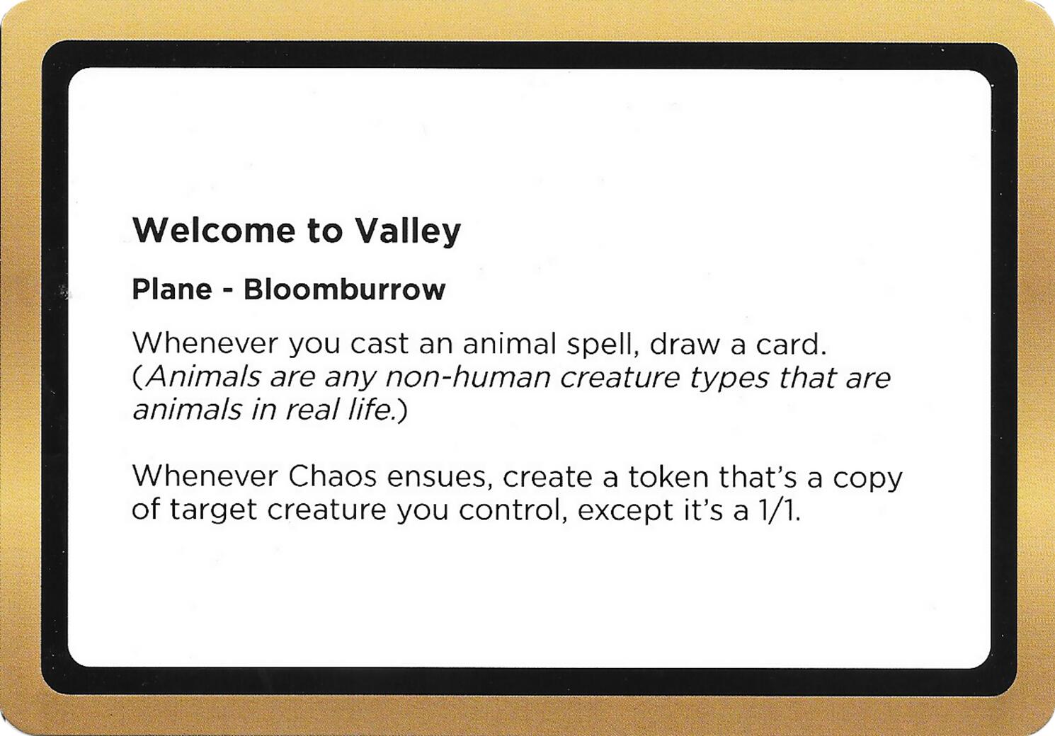 Welcome to Valley (Black Lotus Unknown Planechase) [Oversize Cards] | Cards and Coasters CA