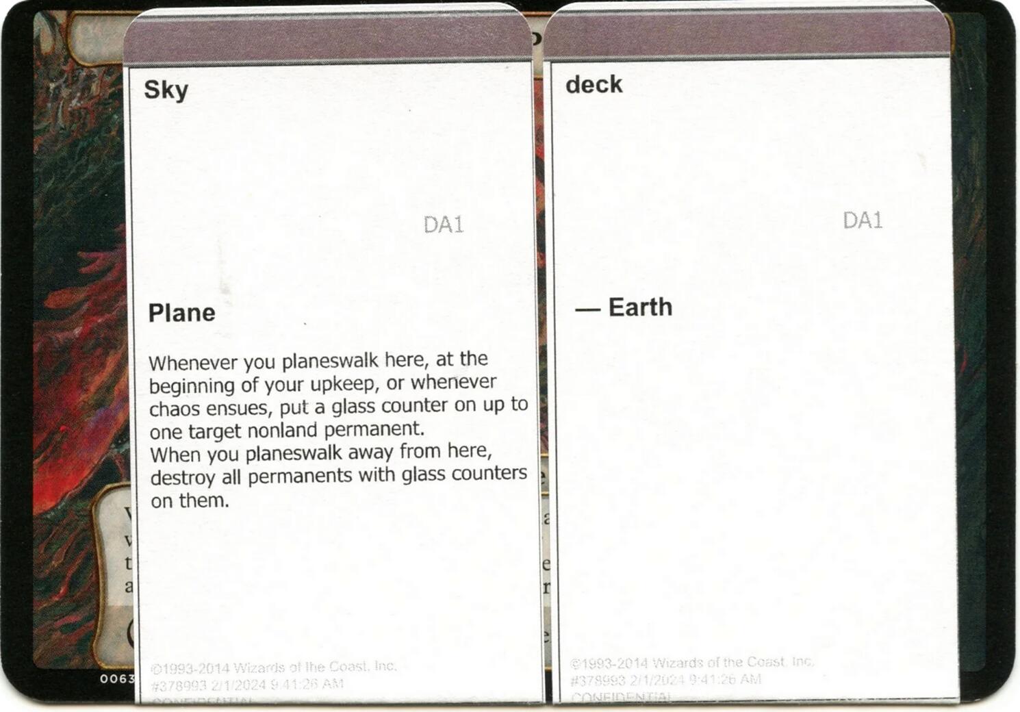 Sky Deck (Black Lotus Unknown Planechase) [Oversize Cards] | Cards and Coasters CA