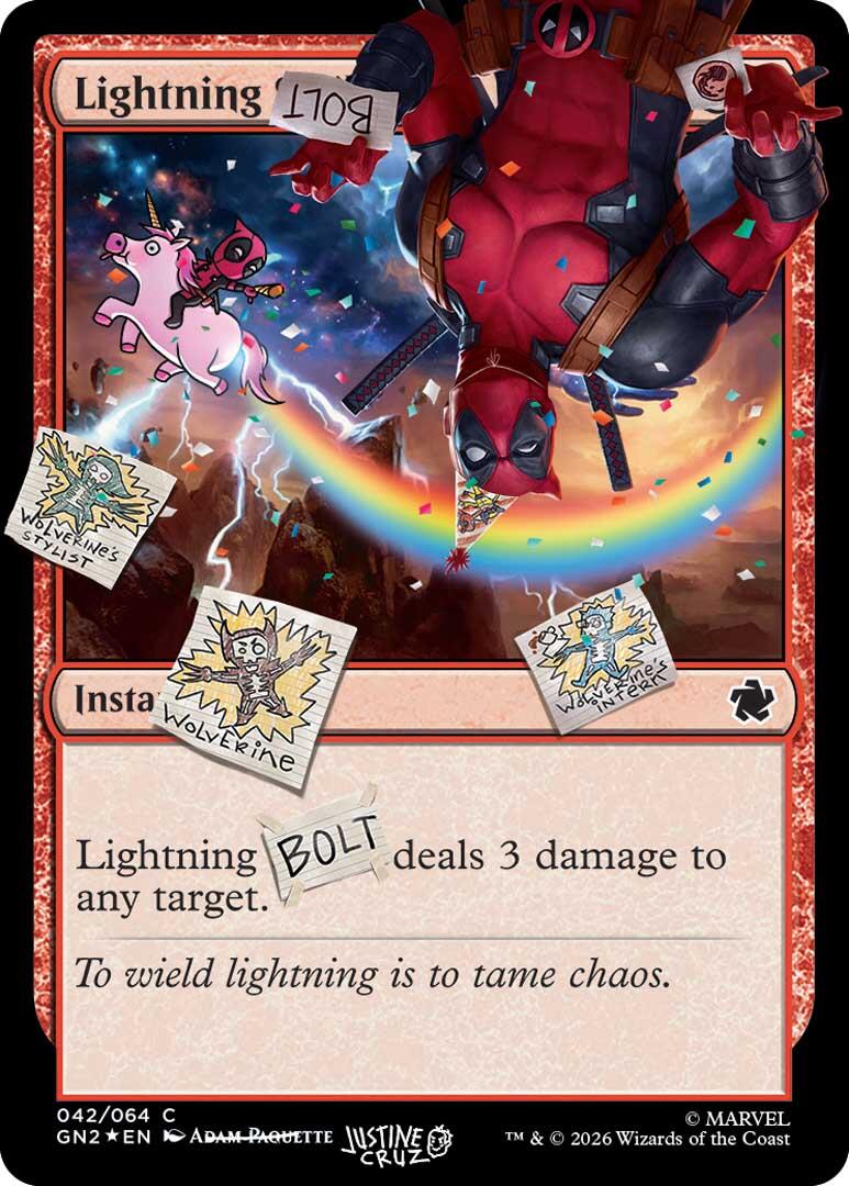 Lightning Bolt (042) (Pool Party Foil) [Secret Lair Drop Series] | Cards and Coasters CA