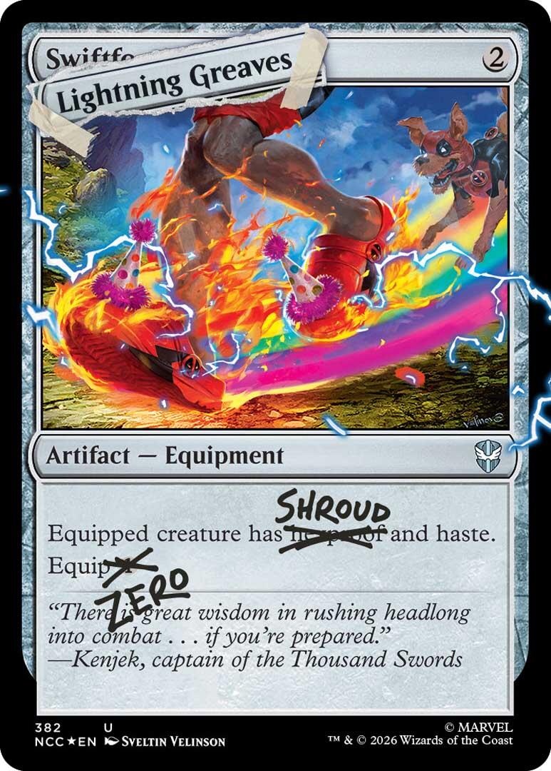 Lightning Greaves (382) (Pool Party Foil) [Secret Lair Drop Series] | Cards and Coasters CA