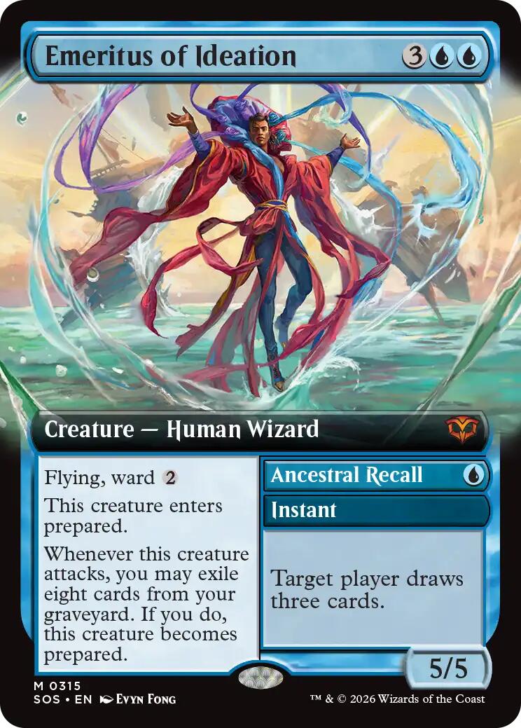 Emeritus of Ideation (Extended Art) [Secrets of Strixhaven] | Cards and Coasters CA
