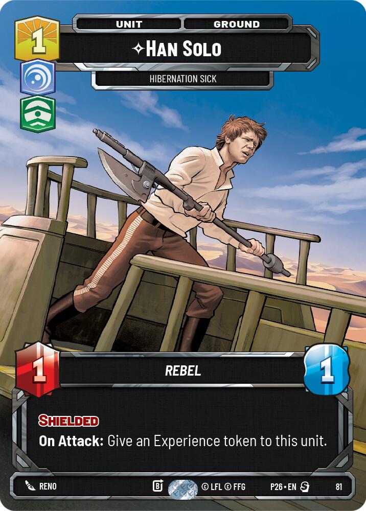 Han Solo - Hibernation Sick (81) (81) [Sector and Regional Promos: Season 1] | Cards and Coasters CA
