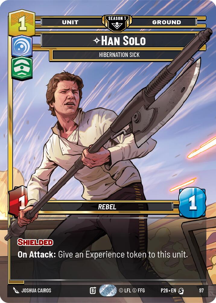 Han Solo - Hibernation Sick (97) (97) [Sector and Regional Promos: Season 1] | Cards and Coasters CA