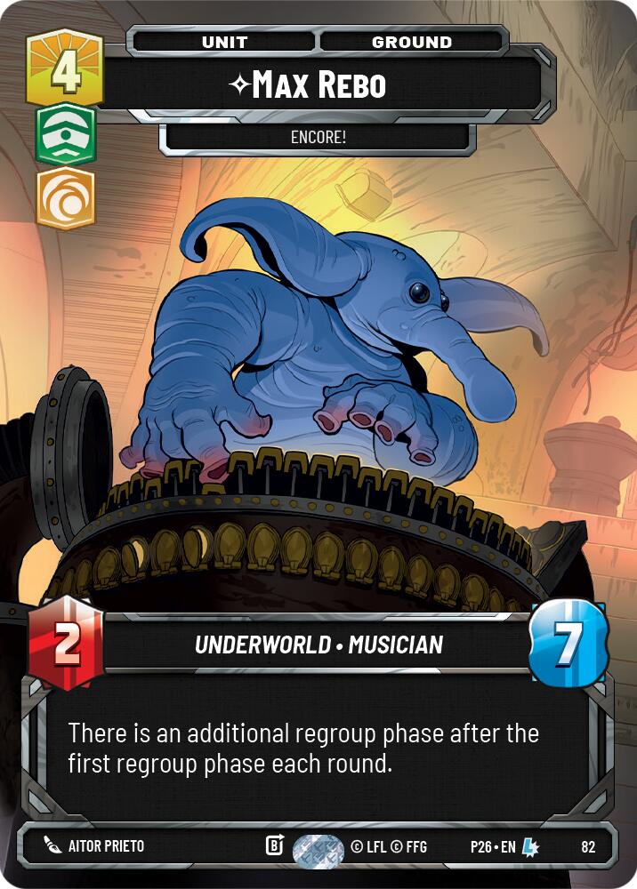 Max Rebo - Encore! (82) (82) [Sector and Regional Promos: Season 1] | Cards and Coasters CA