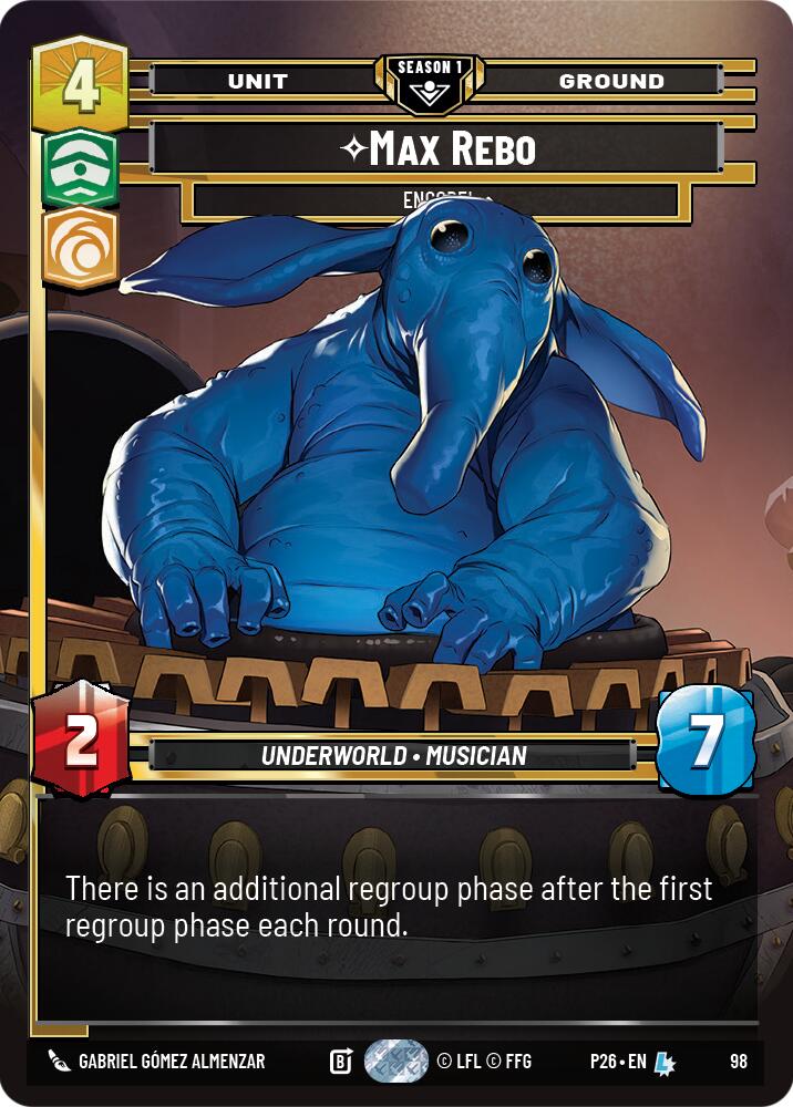 Max Rebo - Encore! (98) (98) [Sector and Regional Promos: Season 1] | Cards and Coasters CA