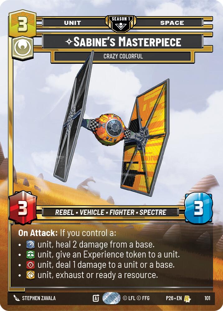 Sabine's Masterpiece - Crazy Colorful (101) (101) [Sector and Regional Promos: Season 1] | Cards and Coasters CA