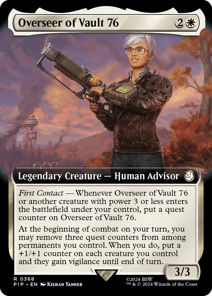 Overseer of Vault 76 (Extended Art) [Fallout] | Cards and Coasters CA