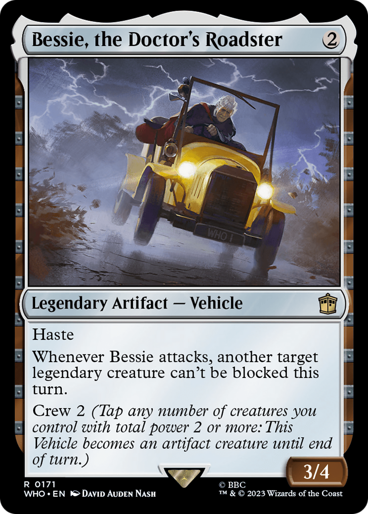 Bessie, the Doctor's Roadster [Doctor Who] | Cards and Coasters CA