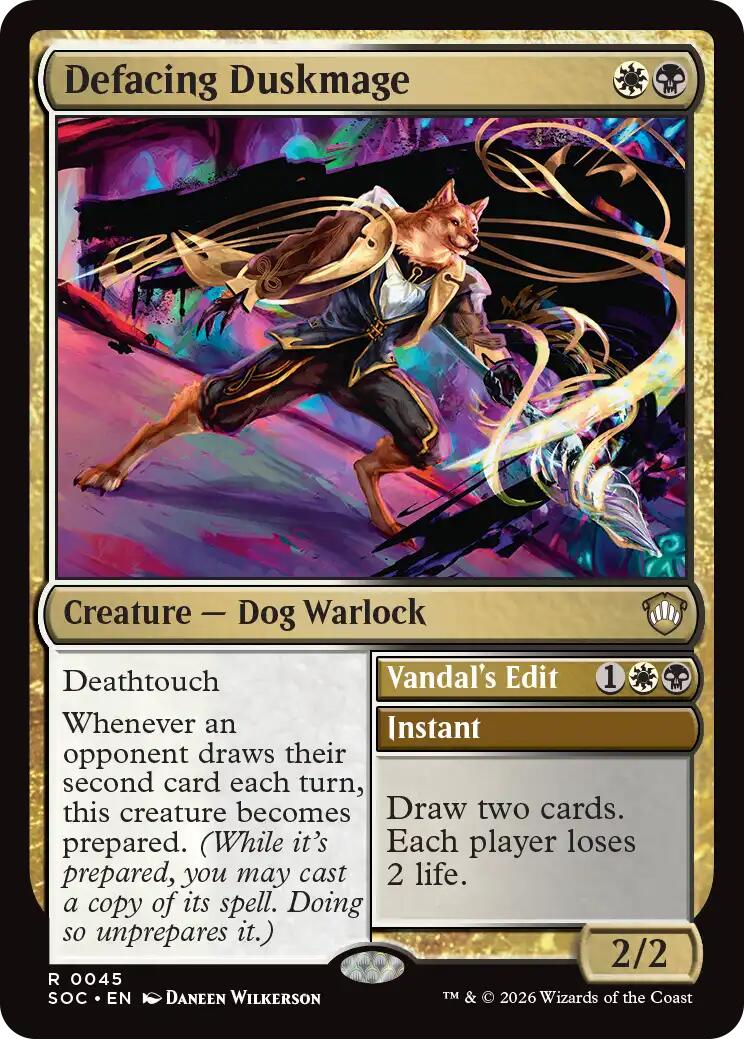 Defacing Duskmage [Secrets of Strixhaven Commander] | Cards and Coasters CA