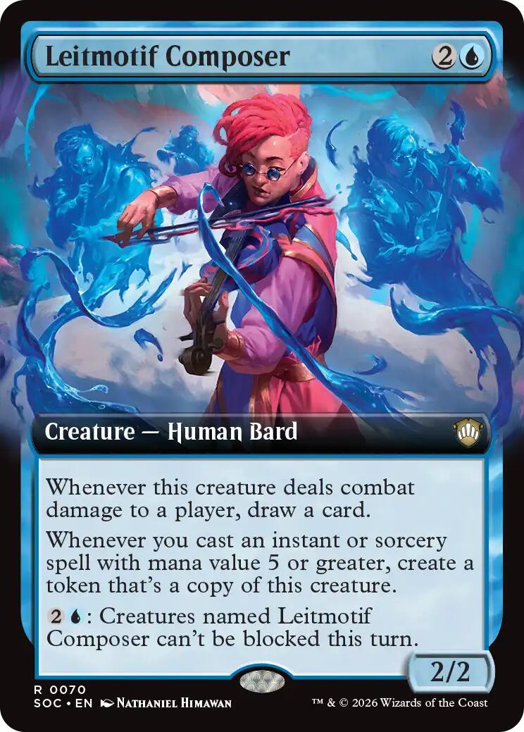 Leitmotif Composer (Extended Art) [Secrets of Strixhaven Commander] | Cards and Coasters CA