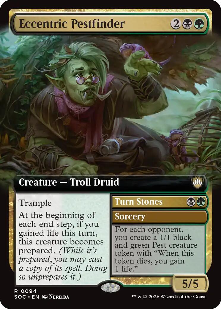 Eccentric Pestfinder (Extended Art) [Secrets of Strixhaven Commander] | Cards and Coasters CA