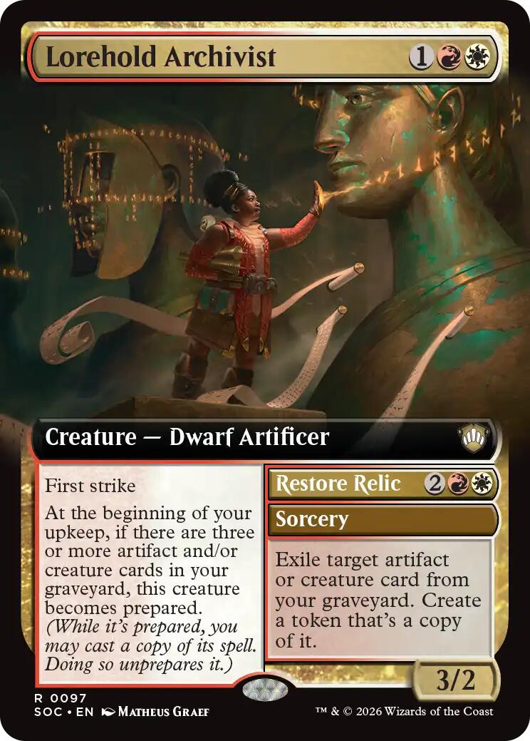 Lorehold Archivist (Extended Art) [Secrets of Strixhaven Commander] | Cards and Coasters CA